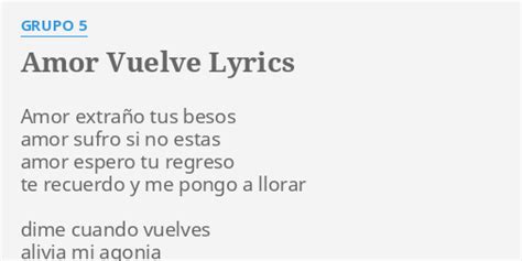 amor regresa letra